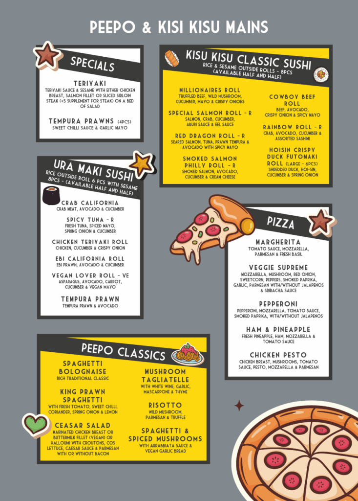 Peepo - Bottomless Sundays Menu + Kisu Kisu - June 2025